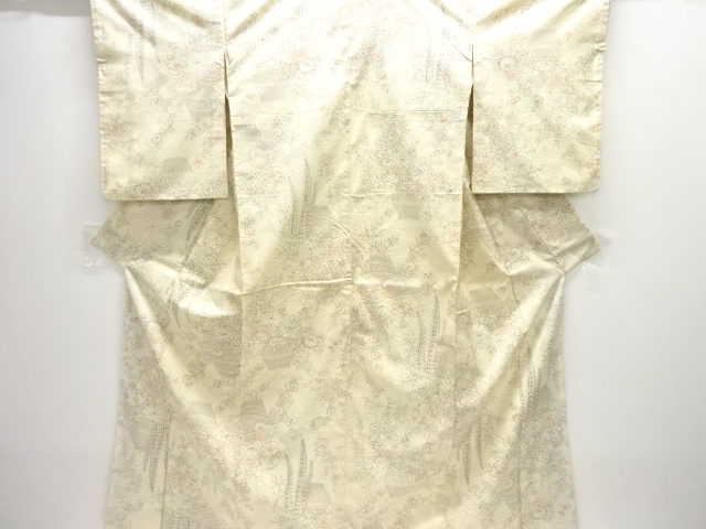 JAPANESE KIMONO / OSHIMA TSUMUGI / FLOWER